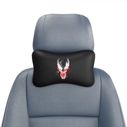 Подушка под шею черная с вышивкой 